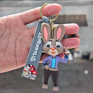 Cute Zootopia keychain for couples and bags